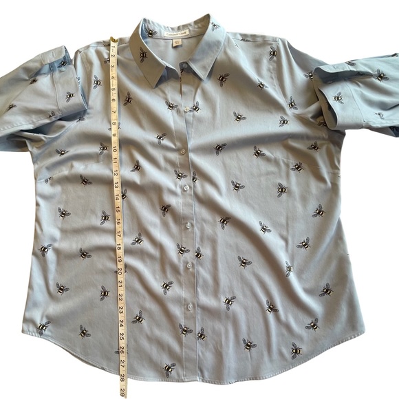 COLDWATER CREEK PLUS 20W, 3/4 SLEEVE BUMBLE BEE BLOUSE, EX. COND. - Picture 6 of 7